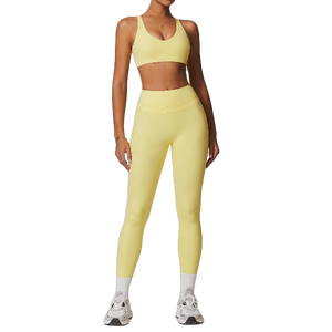 Conjunto de Sujetador Deportivo y Pantalones Cortos, Top Corto Ajustado, Pantalones Casuales para Fitness, Aceptamos Servicio OEM, Ropa de Gimnasio, Ropa Deportiva, Yoga - Product Image 6