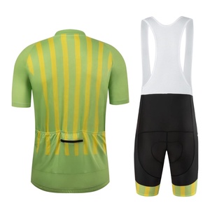 Ensemble de maillot et de short de cyclisme unisexe personnalisé, noir, rose, blanc, rayé, manches courtes, tenue de vélo, vêtements d'équipe - Product Image 4