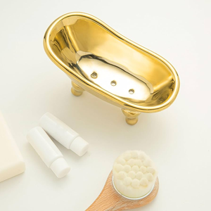 New Arrival Portable Brass Soap Holder Elegant For <b>Bathroom</b> & <b>Kitchen</b> Sink Soap storage Holder <b>Bathroom</b> Supplies in Sale - Product Image 4