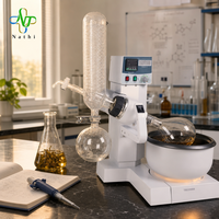 Évaporateur Rotatif Électrique de Laboratoire Mini 2L, Appareil de Distillation Sous Vide avec Lève-Moteur, Affichage Numérique, Verre Borosilicate Haute Qualité, Double Fonction