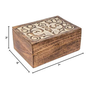 Aaliyan Impex <b>Cheap</b> Decorative Wooden Keepsake <b>Box</b> Personal Treasures Jewelry Accessories <b>Gifts</b> Beautiful Traditional Carved Fi - Product Image 5