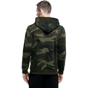 Sweat à capuche camouflage pour homme en mélange coton-polyester, style sweat-shirt avec cordon de serrage, poches latérales, haut décontracté - Product Image 4