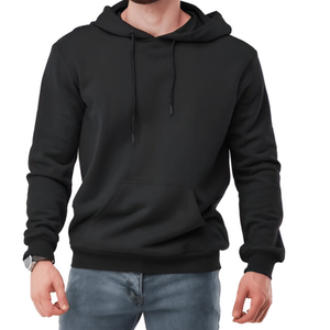 Sweat-shirts pour hommes surdimensionnés personnalisés par le fabricant, 100% coton, qualité supérieure, logo en relief 3D, teinture unie, pour l'hiver - Product Image 1