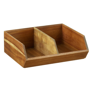 Wholesale Eco-Friendly Stackable Natural Wood <b>Storage</b> <b>Basket</b> With Open Front Set Pantry & Kitchen Organizer For Fruit Vegetables - Product Image 5