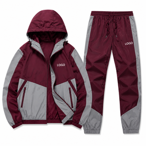 Men's Quick Dry Windbreaker Jacket and Pants <b>Set</b> for Sports - Product Image 2