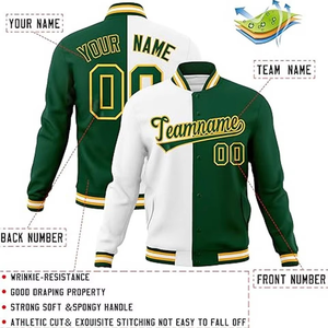 Chaqueta Deportiva Universitaria / Chaqueta Varsity con Letras Bordadas / Chaqueta Varsity con Logotipo Frontal en Lana / Chaqueta Varsity de Fútbol Americano / Chaqueta Varsity de Béisbol - Product Image 5