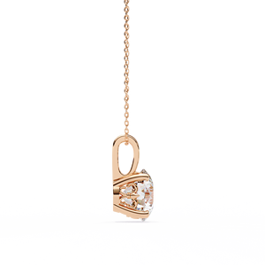 Minimalist 14K <b>Solid</b> <b>Gold</b> IGI Certified 3 CT Round Cut Prong Set Lab Diamond Solitaire <b>Pendant</b> Necklace for Women Party Gift - Product Image 6