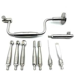 Premium Orthopedic Hand Drill Set Stainless Steel Hudson Brace with Interchangeable <b>Neurosurgery</b> Burrs and Reamers - Product Image 5