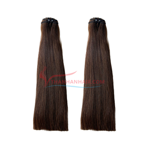 Extensions de cheveux humains Remy vietnamiens noirs naturels lisses de haute qualité 2024, double trame machine, articles les plus demandés - Product Image 1