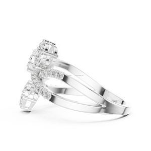 Amoura เครื่องประดับเพชร CZ ประดับลายดอกไม้10K สีโรสโกลด์ประดับเพชร CZ - Product Image 4