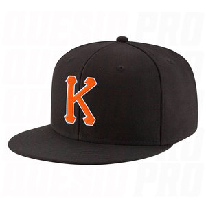 Gorra de Béisbol Personalizada Negra, Naranja y Blanca con Costuras Ajustables, Estilo Urbano, Visera Plana, Unisex para Hombre y Mujer, Moda - Product Image 1