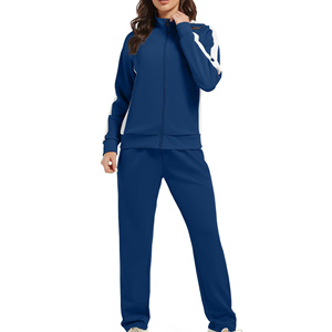 Ensemble deux pièces grande taille pour femme, personnalisable avec logo, couleur unie, tissu épais, écologique, respirant, séchage rapide, ensemble de jogging pour femme - Product Image 1