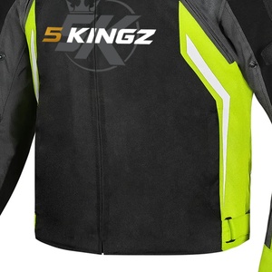 เสื้อแจ็คเก็ตมอเตอร์ไซค์แขนยาวสำหรับผู้ชาย 5KINGZ ระบายอากาศได้ดี สีดำ สีเขียวมะนาว ชุดแข่งรถ ใส่ได้ทุกฤดู เสื้อแจ็คเก็ตขี่มอเตอร์ไซค์ - Product Image 4