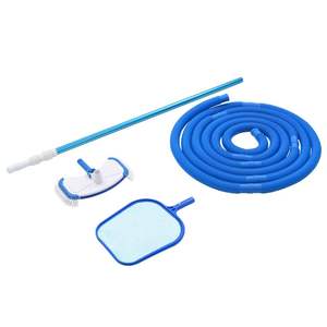 Kit de Mantenimiento para Piscinas de Aluminio Blanco y Azul con Herramientas y Accesorios Ajustables de ABS - Product Image 2
