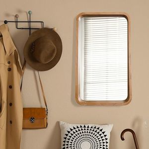Espejo de Pared Rectangular con Marco de Madera Minimalista, Decoración para el Hogar - Product Image 1