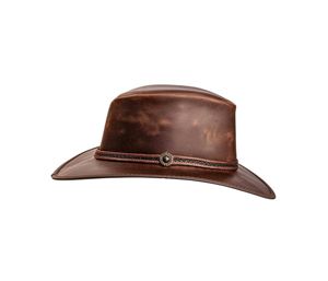 Unisex Australian Style Leather Cowboy <b>Hat</b> Shapeable Into Outback <b>Hat</b> <b>Western</b> Vintage 2026 - Product Image 6