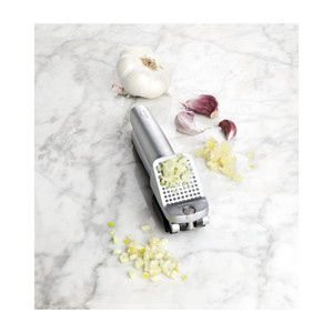 Spremiaglio doppio in acciaio inossidabile, utensile da cucina manuale per tritare l'aglio - Product Image 4