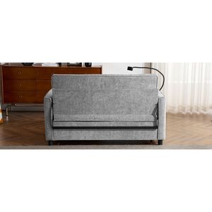 Divano Letto Estraibile da 144,5 cm con Schienale Reversibile, Tasche Laterali e Due Porte USB per Telefoni, Ideale per Spazi Ristretti - Product Image 2