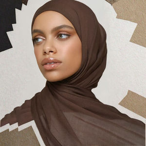 Plain Cotton Hijab for Women Soft Breathable Lightweight Islamic Headscarf Muslim Scarf Bulk - Product Image 2