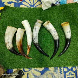 Corne à boire artisanale sud-africaine en corne de bœuf blanche, polie naturellement, style viking, au meilleur prix - Product Image 6