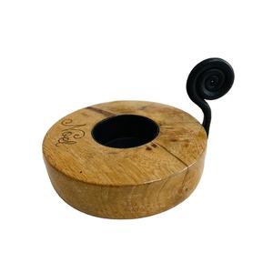 Porte-bougie en bois personnalisé, porte-bougie en bois pour thé, décoration artisanale de Noël - Product Image 1