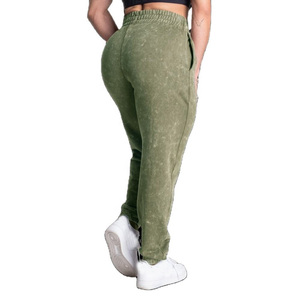 Pantalones Deportivos Casuales para Hombre, Color Verde Oliva, Mezcla de Algodón Lavado al Ácido, Resistentes al Viento, Ecológicos, Antiarrugas, Cintura Elástica - Product Image 2
