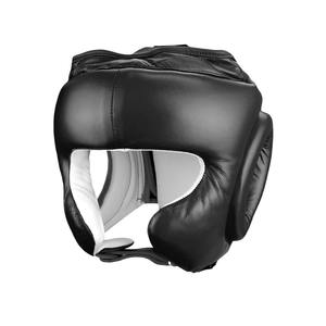 Casque de boxe en cuir PU, protection sportive pour la tête, rouge et noir, unisexe, taille adulte universelle, fermeture à boucle, casques de kick-boxing - Product Image 2