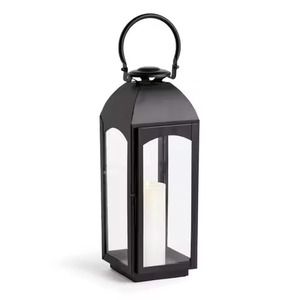 <b>Silver</b> Metal <b>Lantern</b> Decorative Candle Holder Home Garden Wedding Event Restaurant Hotel Patio Outdoor Decor - Product Image 4