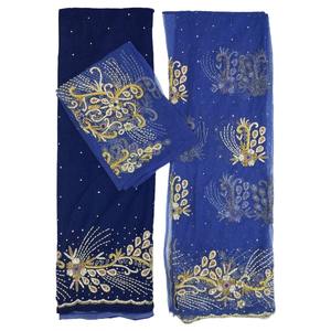 Superior Quality Exclusive Collection Nigerian George Wrapper with Floral Pattern Intricate Work Wedding 100% <b>Polyester</b> Girls - Product Image 1