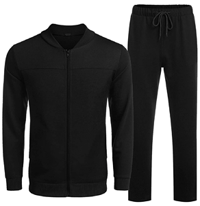 ชุดกีฬาผู้ชาย,เสื้อวอร์มกันลมมีซิปด้านหน้าสีพื้น - Product Image 1