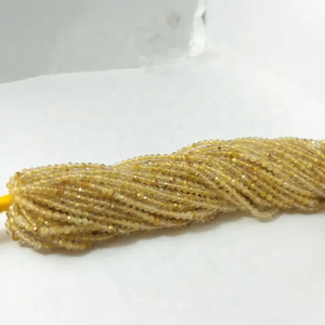 Compre en línea el último collar de piedras preciosas sueltas hecho a mano con cuentas de Rondelle facetadas de cuarzo rutilo dorado natural del suministro del fabricante - Product Image 3