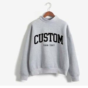 Philly Custom Unisex <b>Mock</b> <b>Neck</b> Sweatshirt University College Greek Apparel Chenille Embroidery Gingham Patch Cotton Fleece - Product Image 5
