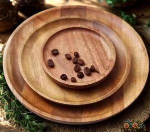 Plato de Madera de Acacia de Alta Calidad, Vajilla para Servir Alimentos, Platos de Madera Premium en Oferta - Product Image 2