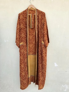 Robe Kimono en Crêpe de Soie Robe Kimono Longue en Soie Robes Femme Kimono Floral - Product Image 5