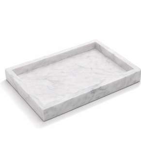 Plateau de service en marbre design avec base antidérapante pour la présentation sur la table à manger et l'aménagement contemporain de la maison - Product Image 2