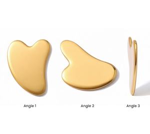 Senoras Kansa Gua Sha artisanal |   Outil de massage du visage en bronze ayurvédique |   Exportation en gros depuis l'Inde - Product Image 1