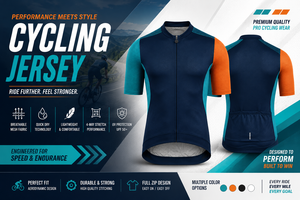 Maillot de Ciclismo Personalizado Premium – Camiseta de Ciclismo Transpirable de Secado Rápido con Cierre Completo, Impresión por Sublimación y Protección UV - Product Image 2
