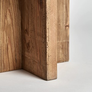 <b>Rustic</b> Wooden Coffee Table Handmade Solid Wood Natural Finish Living Room Furniture - Product Image 5
