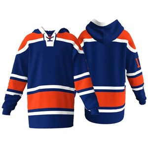 CLOTHING WAY INTERNATIONAL Jersey de Hockey sobre Hielo con Capucha para Hombre, Manga Larga, Logotipo Bordado a Rayas, Corte Regular, Todas las Temporadas - Product Image 3