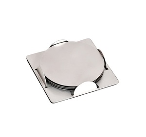 Ensemble de sous-verres en bois naturel avec support, sets de table ronds, décoration écologique pour la maison, gouttes de liquide tombant des côtés des verres - Product Image 4