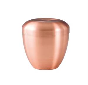 Vase décoratif en alliage de cuivre massif pour table – Récipient de rangement décoratif en cuivre mat sans soudure - Product Image 1
