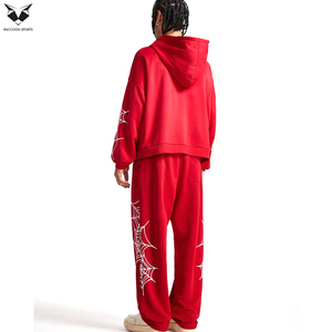 Conjunto Deportivo de Última Moda 2026, Sudadera Holgada con Hombros Caídos y Estampado Personalizado, Pantalones Rectos con Cintura Ajustable con Cordón - Product Image 4