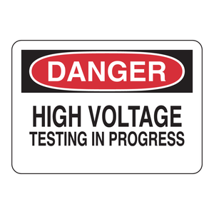 Signalisation d'avertissement : Test haute tension en cours (Brady) pour les zones de laboratoire et industrielles - Product Image 3