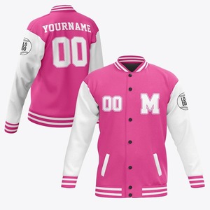 แจ็คเก็ตเบสบอลแบบ Letterman สำหรับผู้ชาย คุณภาพสูง ผลิตตามสั่ง OEM ปักลายตามต้องการ แขนยาว ป้องกันลม - Product Image 1