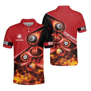 Camisetas de Billar y Snooker Sublimadas con Diseño Personalizado para Hombre, Nueva Llegada, Camisetas Polo, Jerseys de Billar - Product Image 1