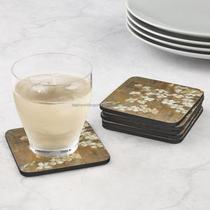 New Design Coasters Elegant Mother of Pearl & MDF Wooden Drink <b>Protectors</b> for Coffee Dining <b>Tables</b> Classic Style By FWE - Product Image 3