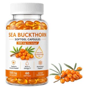 Cápsulas de Espino Amarillo 100% Puro de Grado Alimenticio, Suministro al por Mayor de Marca Privada, Apoya el Equilibrio Nutricional - Product Image 4