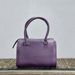 Bolso Speedy de Cuero Morado con Panel de Piel de Vaca y Borlas, Cierre de Cremallera, Bolso Speedy de Lujo - Product Image 2
