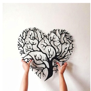 Décoration murale en métal, ours et montagne, décoration murale noire, silhouette, art mural pour la maison, la chambre à coucher, le salon - Product Image 6