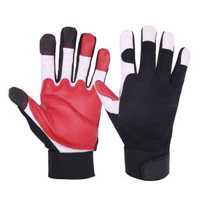 Gants de travail de sécurité haute visibilité, résistants aux vibrations, en cuir de chèvre pleine fleur, compatibles écran tactile, haute dextérité pour mécaniciens - Product Image 1